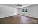 Bedroom with ceiling fan, hardwood floors and a window with a scenic view at 263 Fairway Cir, Rock Hill, SC 29730
