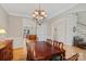 Spacious dining room with hardwood floors, a chandelier, and seamless flow to other rooms at 3124 17Th Street Ne Ln, Hickory, NC 28601