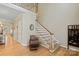 Welcoming foyer with hardwood floors, staircase, and tasteful decor at 3124 17Th Street Ne Ln, Hickory, NC 28601