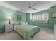 Relaxing bedroom with a ceiling fan, neutral walls, and window seat with natural light at 4101 Fairway Downs Ct # 9, Charlotte, NC 28277