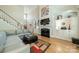 Inviting living room boasting fireplace and custom built-ins at 4319 Sailview Dr, Denver, NC 28037