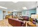 Finished basement offers an open layout with a kitchen, living area, and walkout access at 4920 Longfield St, Claremont, NC 28610