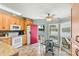Bright kitchen with wood cabinets, modern appliances, and a view of the lake at 4920 Longfield St, Claremont, NC 28610