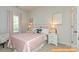 Bedroom featuring pink accents, carpeted floors, and natural lighting at 6024 Jasmine Branch Rd, Charlotte, NC 28216