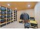 Organized storage room with custom shelving, bins, and garment racks for efficient storage solutions at 10016 Morgan Mill Rd, Monroe, NC 28110