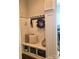 Cozy mudroom with built-in bench seating, storage cubbies, and stylish wall hooks at 104 Bunker Way # 1001, Mooresville, NC 28117