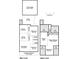 Detailed floor plan illustrating the layout of the main and upper levels, including dimensions and room names at 186 Gresham Ln, Mooresville, NC 28117