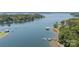 Aerial view of the backyard and lake at 188 Blarney Rd, Mooresville, NC 28117