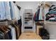An organized walk-in closet features ample storage space and custom shelving for clothing and accessories at 188 Blarney Rd, Mooresville, NC 28117