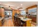 Well-appointed kitchen featuring granite countertops, stainless steel appliances, and a center island with seating at 2865 Water Plant Rd, Maiden, NC 28650