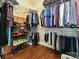 Walk-in closet featuring custom shelving and storage solutions for optimal organization at 5425 Closeburn Rd, Charlotte, NC 28210