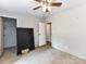 Bedroom featuring carpeted floors, a ceiling fan and a closet at 615 Hawley Rd, McConnells, SC 29726