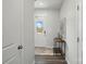 Bright entryway boasts natural light, a decorative rug, and a stylish table with accent decor at 6423 Mallow Crossing Ln, Charlotte, NC 28213
