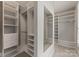 Custom walk-in closet with shelving and drawers provides ample storage space at 859 Academy St, Charlotte, NC 28205