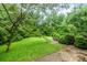 Lush backyard featuring a well-maintained lawn and a patio area perfect for outdoor relaxation and entertaining at 9139 Robert Frost Ln, Charlotte, NC 28213