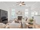 Bright living room features a fireplace, ample natural light, and hardwood floors at 936 Knightsbridge Rd, Fort Mill, SC 29708