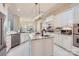 Gourmet kitchen featuring custom white cabinetry, marble countertops, and stainless steel appliances at 1056 James Madison Dr, Matthews, NC 28104