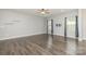 Spacious living room with modern flooring, recessed lighting, and contemporary wall accents at 138 Lanyard Dr # B, Mooresville, NC 28117