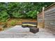 Outdoor deck with comfortable patio furniture surrounded by lush greenery, perfect for relaxing at 1705 Townsend Ln, Rock Hill, SC 29730