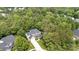 Aerial view of a charming home nestled in lush greenery showcasing its serene setting at 2504 Korbel Ct, Waxhaw, NC 28173