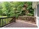 Backyard deck offers outdoor seating amidst lush greenery, ideal for relaxation and entertaining at 2504 Korbel Ct, Waxhaw, NC 28173