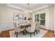 Inviting dining room featuring a decorative light fixture, lovely wall art and bright natural light at 2504 Korbel Ct, Waxhaw, NC 28173