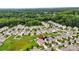 Aerial view of a suburban neighborhood with lush greenery and well-maintained houses at 2515 Walnut Forest Dr, Charlotte, NC 28216