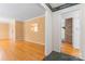 Spacious living room with hardwood floors and fireplace view at 2715 Kennetuck Ct, Charlotte, NC 28273