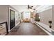Spacious bonus room with a sink, a couch, shelving, and a black accent door at 314 Center Dr, Davidson, NC 28036