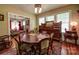 Lovely dining room featuring a wood table, vintage decor, and hardwood floors at 401 7Th St, Spencer, NC 28159
