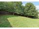 Grassy backyard surrounded by trees at 4352 Haddington Dr, Fort Mill, SC 29707
