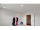 Minimalist style bedroom featuring recessed lighting and easy access to attic or storage space at 4689 Kingswood Dr, Indian Land, SC 29707