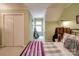 Bedroom with a bed, large window, a ceiling fan, and neutral decor at 4715 Lenden Hall Ct, Gastonia, NC 28056