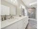 Elegant bathroom features double sinks, a walk-in shower, and modern fixtures at 524 Wildbrook Walk, Fort Mill, SC 29708