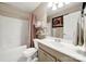 Bright bathroom featuring a shower-tub combo and vanity with decor at 524 Wildbrook Walk, Fort Mill, SC 29708