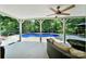 Inviting pool area with a covered patio and comfortable seating at 524 Wildbrook Walk, Fort Mill, SC 29708