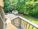 Tranquil backyard view with a shed, mature trees and ample space for recreation at 533 Tuckers Grove Rd, Statesville, NC 28625