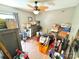 Bedroom is in disarray with a fan at 533 Tuckers Grove Rd, Statesville, NC 28625