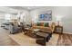 Inviting living room features stylish decor, including comfortable seating and modern artwork at 7148 Hodges Meadow Ln, Charlotte, NC 28213