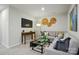 Comfortable living room featuring a large TV and stylish decor at 7148 Hodges Meadow Ln, Charlotte, NC 28213