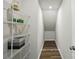 Convenient pantry with wire shelving for organized food storage at 7148 Hodges Meadow Ln, Charlotte, NC 28213