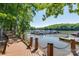 Walkway to the community boat dock gives easy lake access at 7530 Porrera St, Charlotte, NC 28214