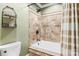 Bathroom with bathtub and shower at 8938 Glencroft Rd, Mint Hill, NC 28227