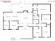 Detailed first-floor plan showing layout of kitchen, living room, bedrooms, and bathrooms at 8938 Glencroft Rd, Mint Hill, NC 28227