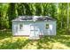 Well-maintained shed in a grassy backyard offering ample storage space at 8938 Glencroft Rd, Mint Hill, NC 28227