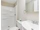 The bathroom features a shower and a toilet next to the sink at 9464 Lexington Cir # B, Charlotte, NC 28213