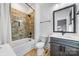Bathroom with a tiled wall, a shower and a vanity sink at 1149 Rosecliff Dr, Waxhaw, NC 28173