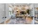 Stylish home office with designer wallpaper, an area rug, and lots of natural light at 1149 Rosecliff Dr, Waxhaw, NC 28173