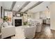 The open-concept area features a fireplace, bar seating, and natural light, creating a warm and inviting atmosphere at 1776 Baylor Dr, Rock Hill, SC 29732