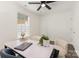Bright office space featuring a ceiling fan, a window letting in plenty of natural light, and neutral walls and flooring at 1776 Baylor Dr, Rock Hill, SC 29732